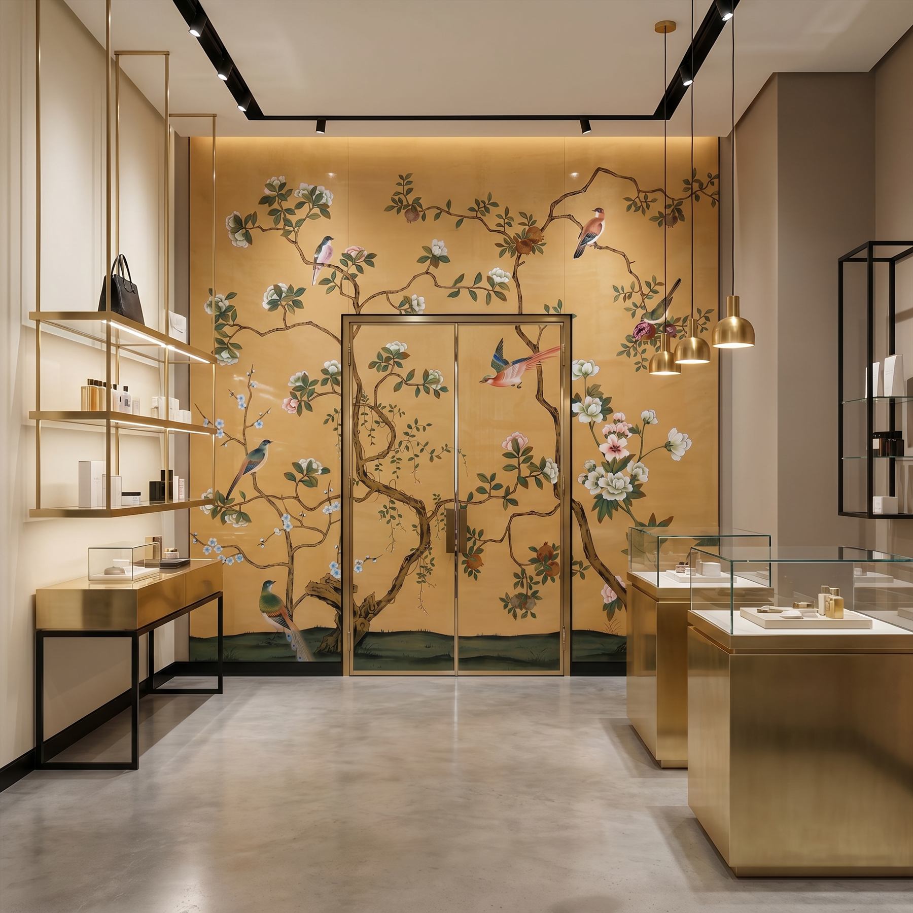 Chinoiserie Floral Avian - 奢侈品店铺 - 商业空间