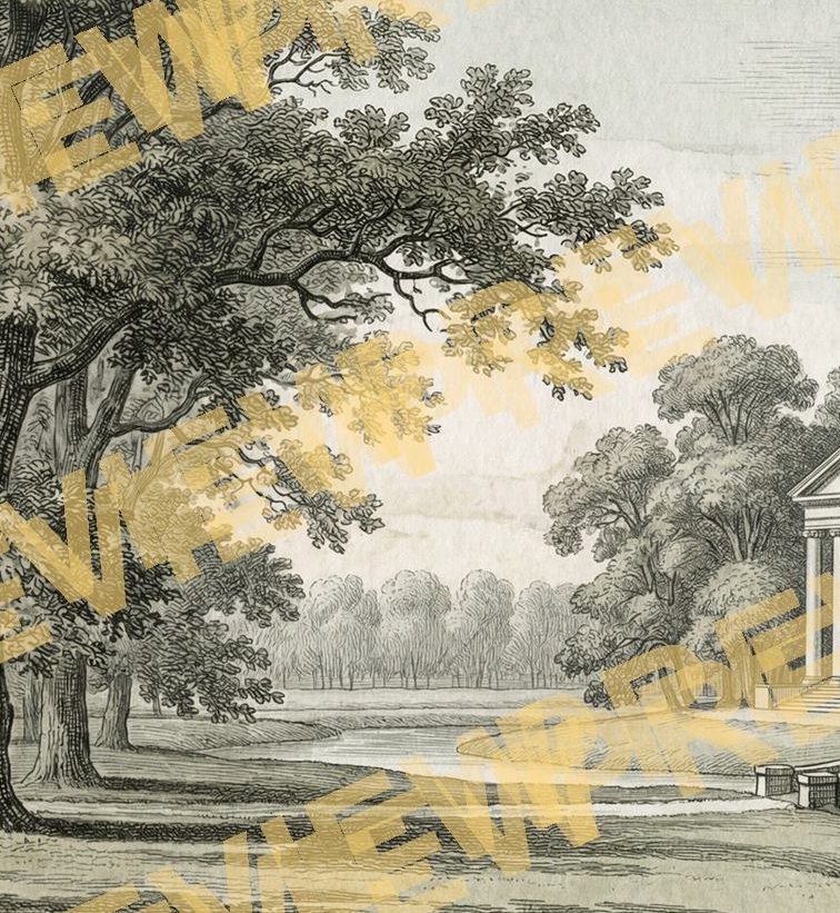 Classical-Engraving-Domed-Pavilion-for-Riverside-Park-Monochromatic-Green - Detail Crop 1