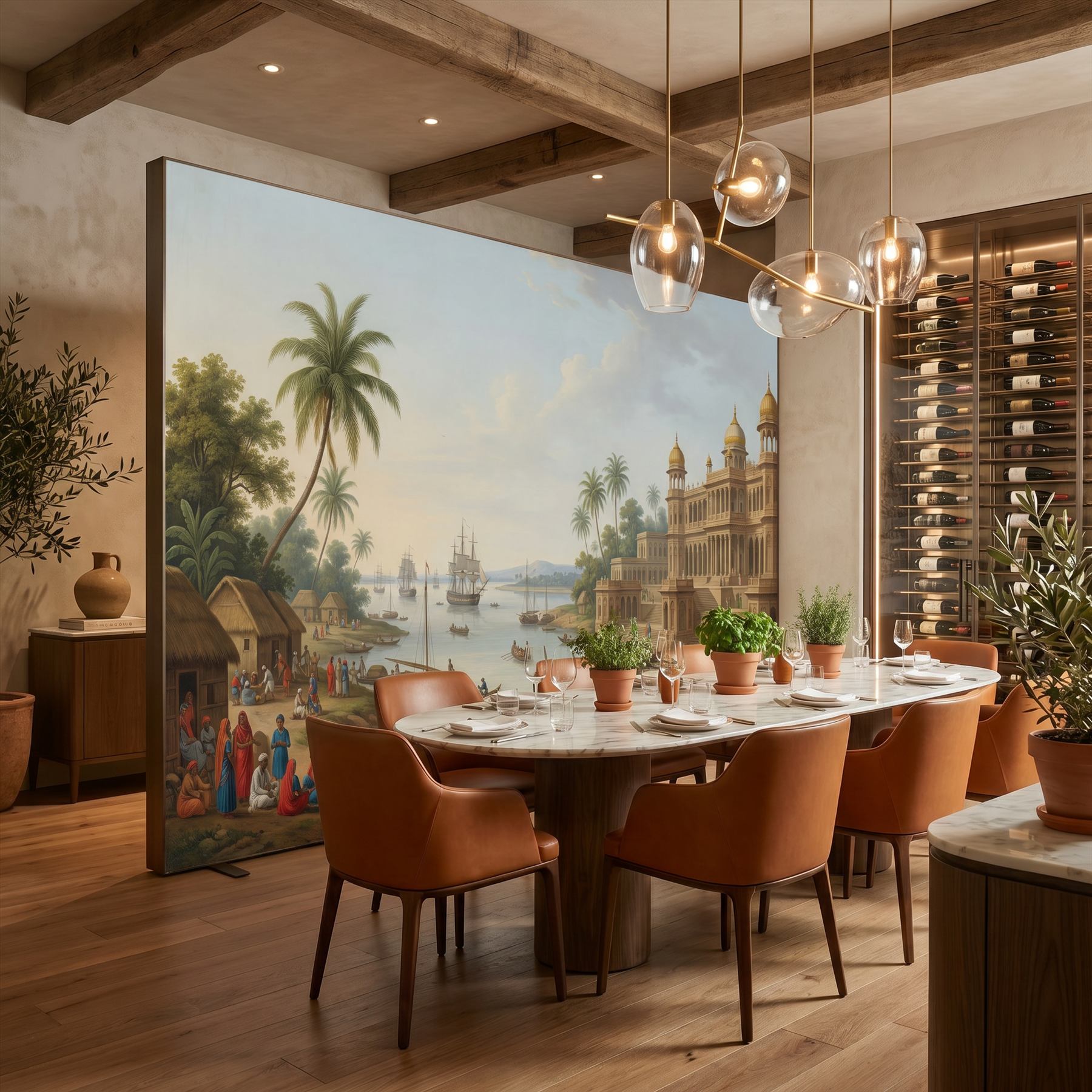 Company-School Indian Heritage Waterfront Palace Panorama - 意式餐厅雅座