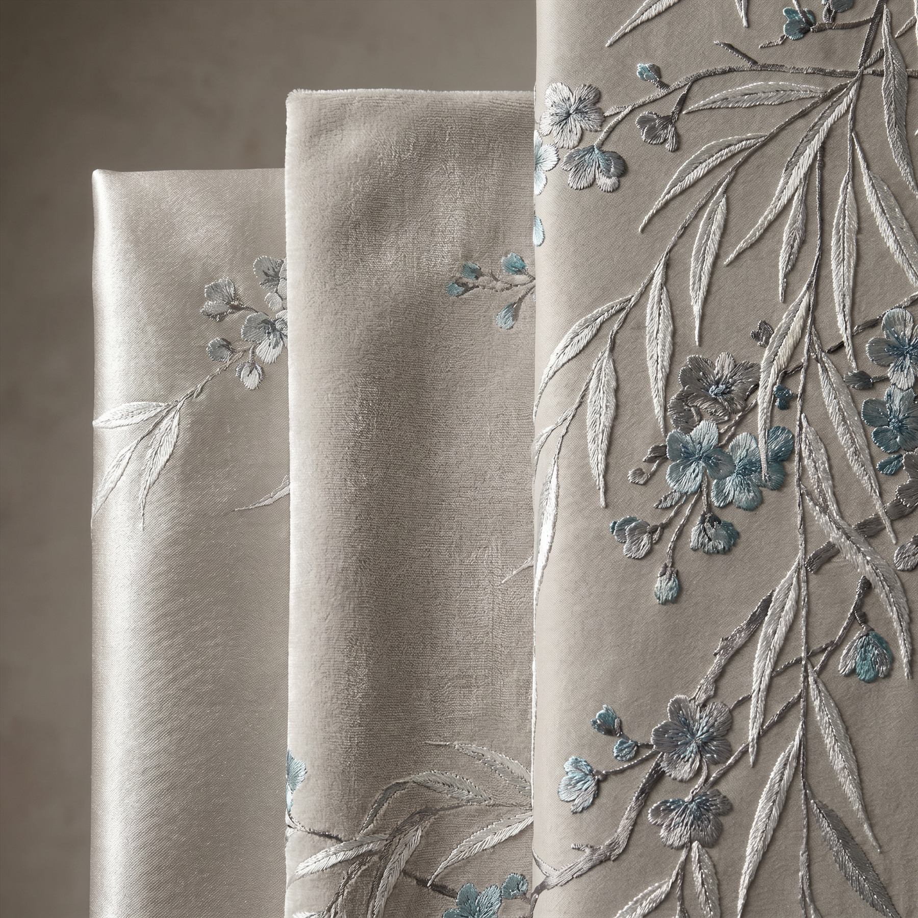 Ethereal Botanical Modern Commercial Space Soft Gray Blue Elegance