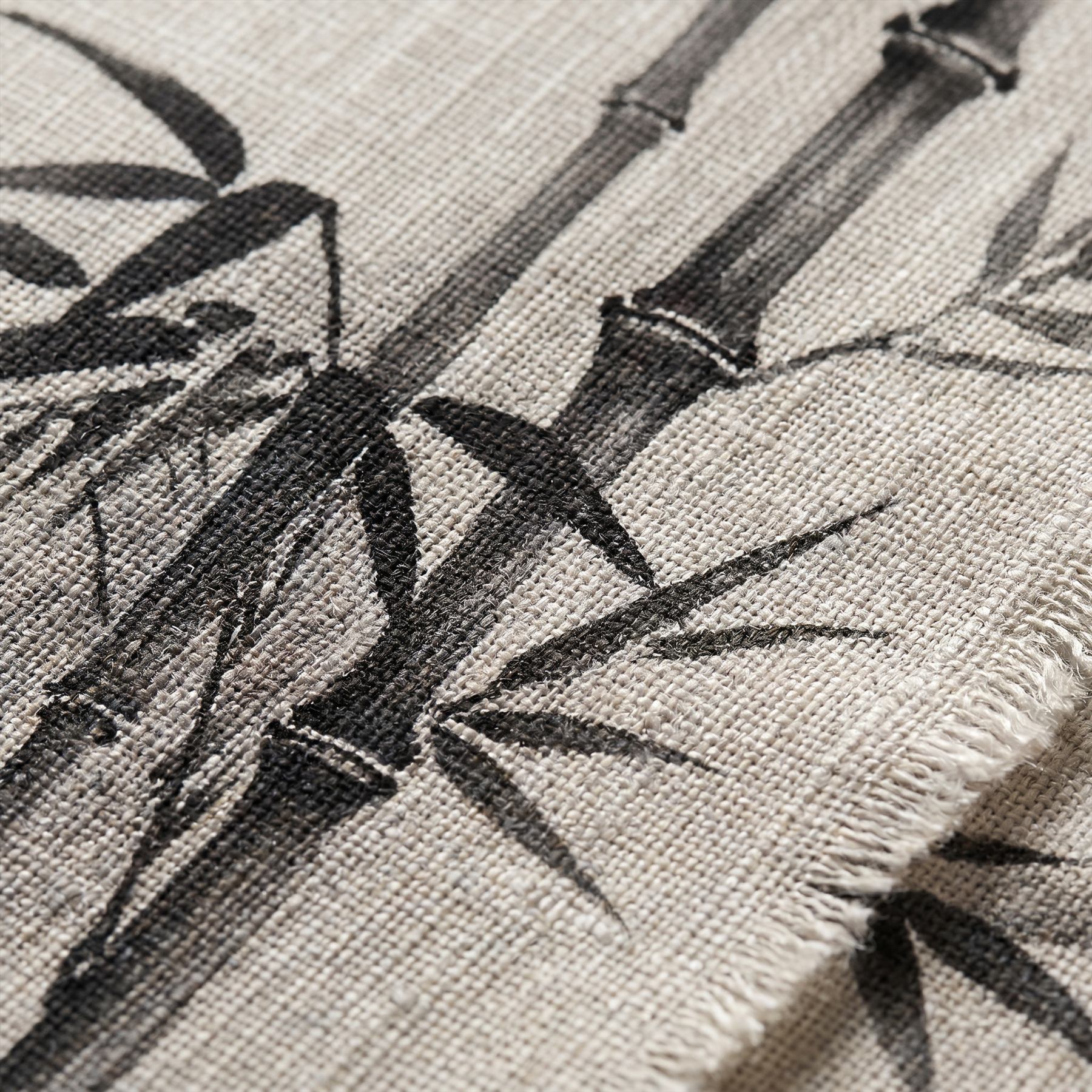 Ink-Wash Bamboo Forest Zen Minimalist Soft Gray - Premium Craftsmanship Detail