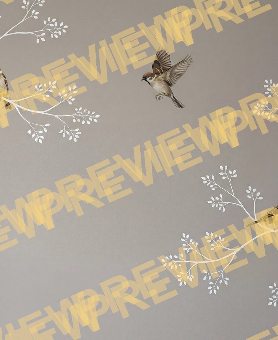 Modern-Botanical-Birds Commercial-Space Neutral-Elegant - Detail Crop 3