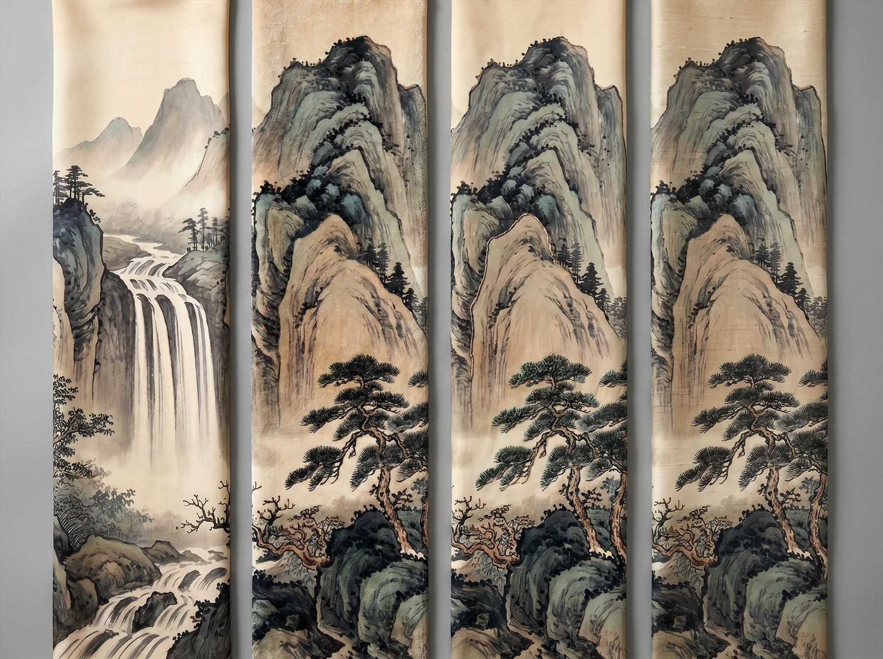 Oriental-Ink-Landscape Commercial-Interiors Warm-Earth-Tones - Material-Comparison