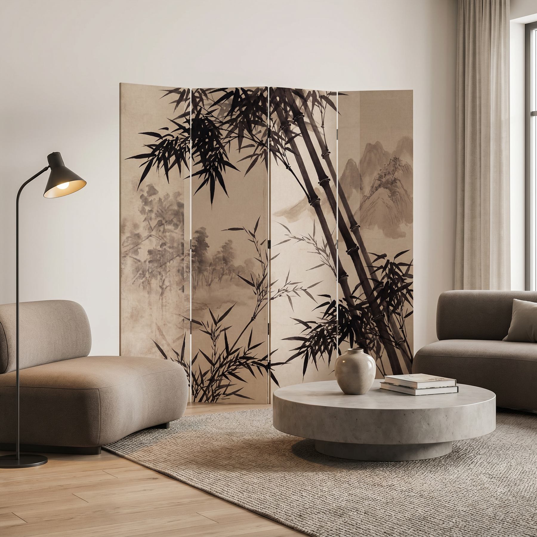Sumi-e Bamboo 11 - 装饰屏风